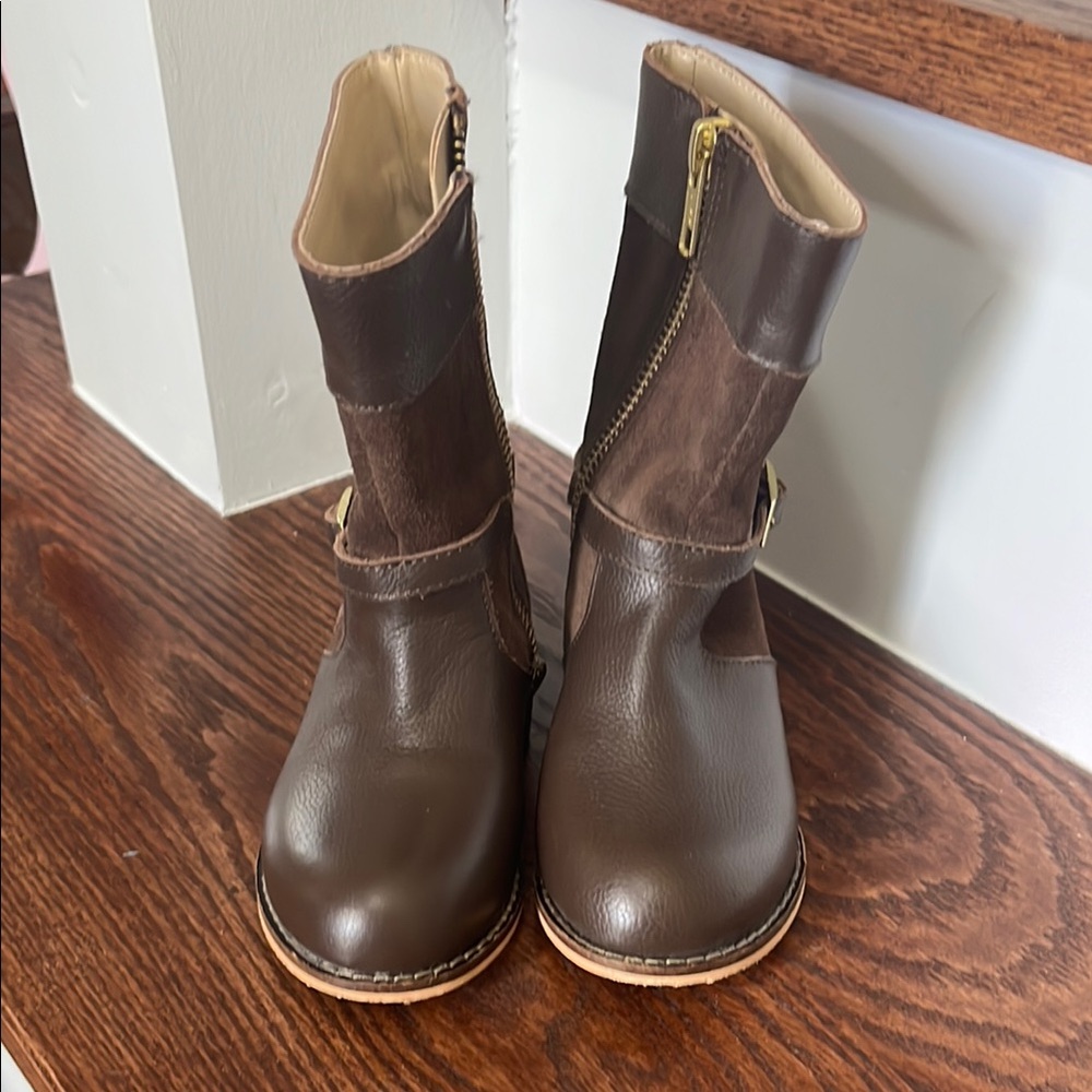 Janie and Jack Brown Kids Boots